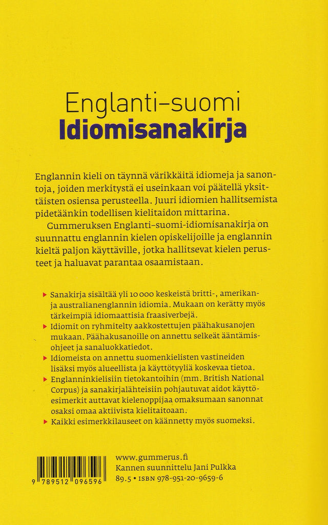 EnglishFinnish Dictionary of Idioms 9789512096596 Bay Language Books