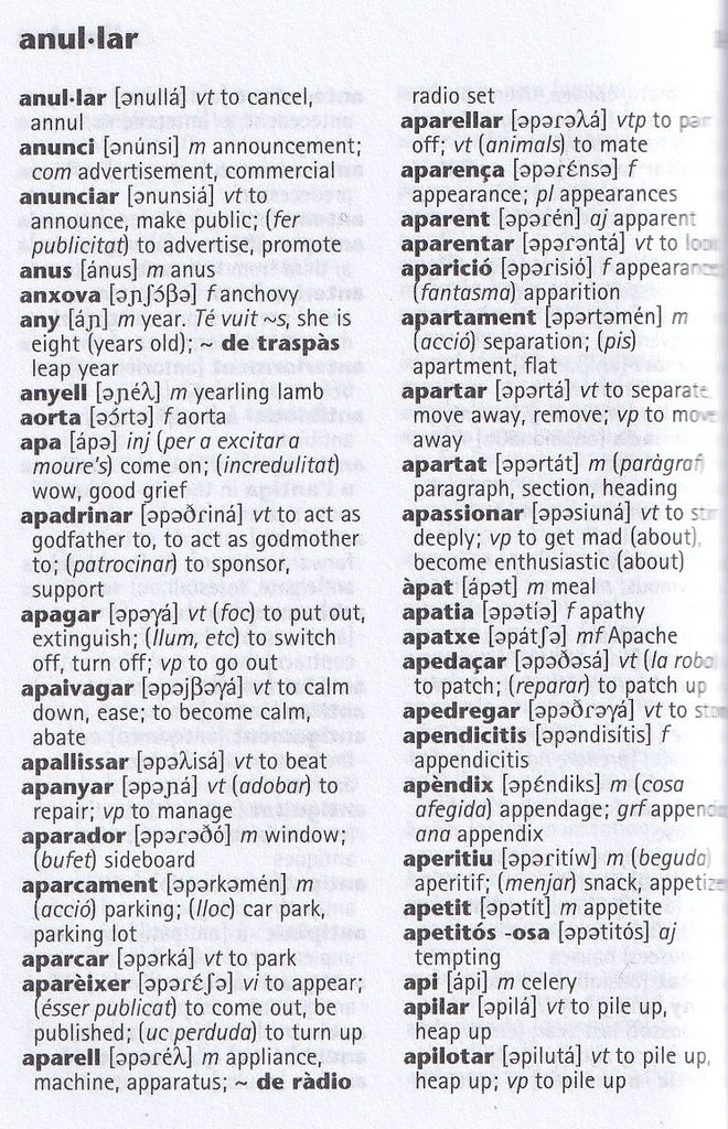 Catalan Dictionary CatalanEnglish & EnglishCatalan 9788441225732