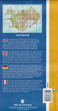 Austurland East Iceland Map 1: 200 000: Regional map 6 - Back cover - 9789979333814