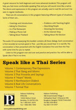 Speak like a Thai 6 Real Life Conversations. Pack (booklet + free audio CD) - 9781887521963 - back cover