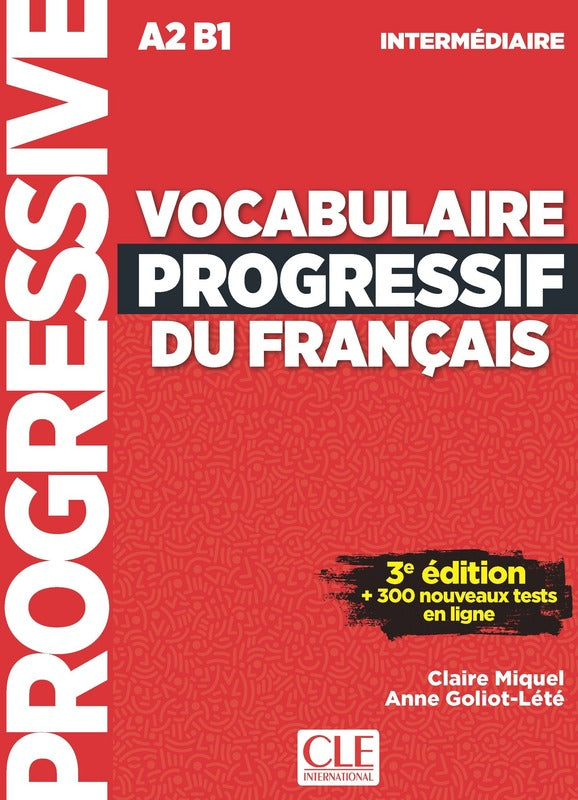 Vocabulaire progressif du français - 9782090380156 - front coverNiveau intermédiaire (A2/B1) - Livre + CD + Appli-web - 3ème édition -  