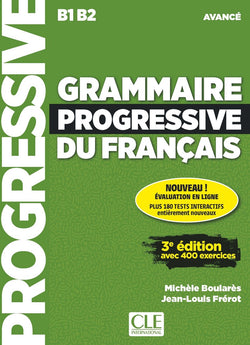 Grammaire progressive du français - Niveau avancé (B1/B2) - Livre + CD + Appli-web - 3ème édition - 9782090381979 - front cover