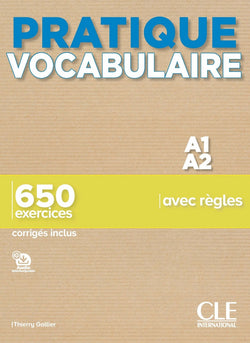 Pratique Vocabulaire - Niveaux A1/A2 - Livre + Corrigés + Audio en ligne - 9782090389838 - front cover