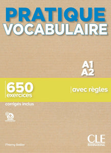 Pratique Vocabulaire - Niveaux A1/A2 - Livre + Corrigés + Audio en ligne - 9782090389838 - front cover