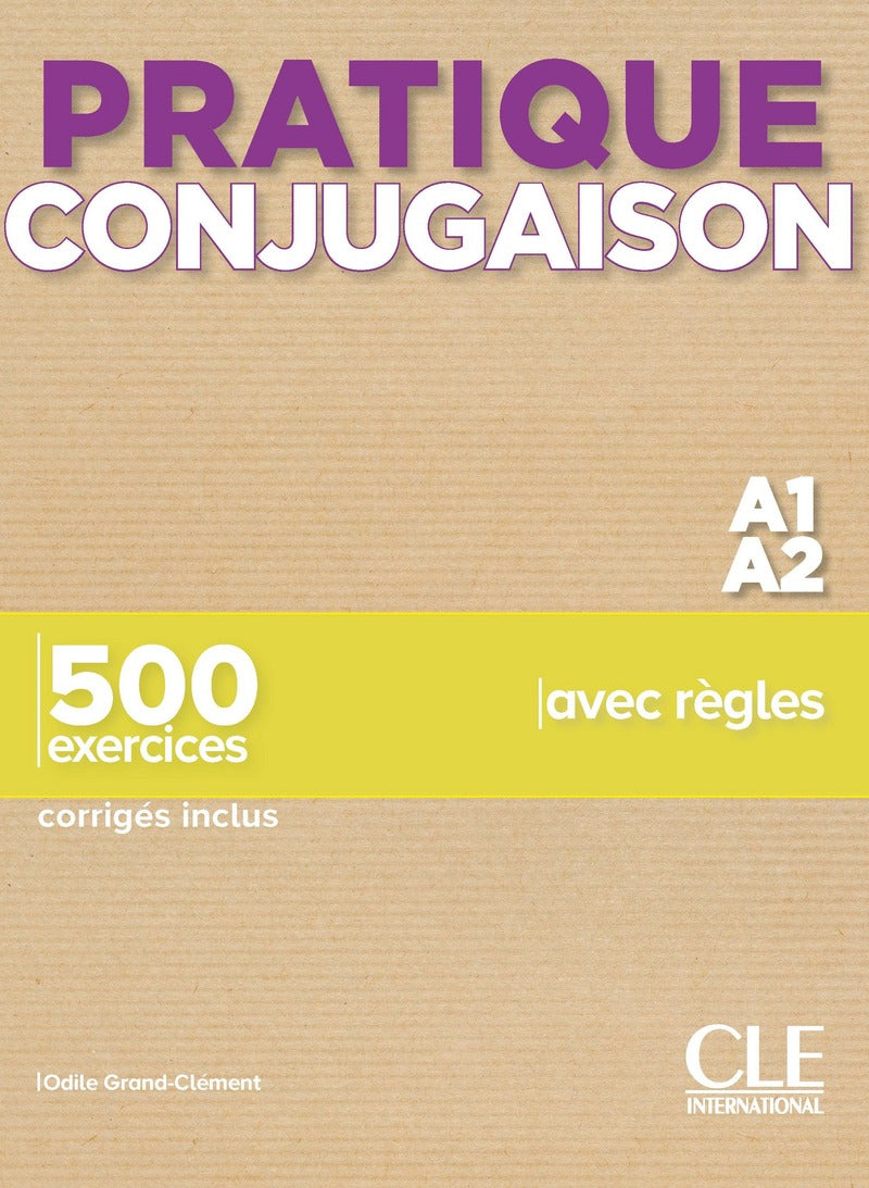 Pratique Conjugaison - Niveaux A1/A2 - Livre + Corrigés - 9782090389920 - front cover
