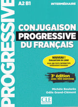 Conjugaison progressive du français - Niveau intermédiaire (A2/B1) - Livre + Appli-web + Audio téléchargeable en ligne - 9782090398441 - front cover