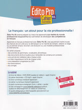 Édito Pro B1 - Cahier d'activites + CD mp3 + didierfle.app - 9782278096312 - back cover