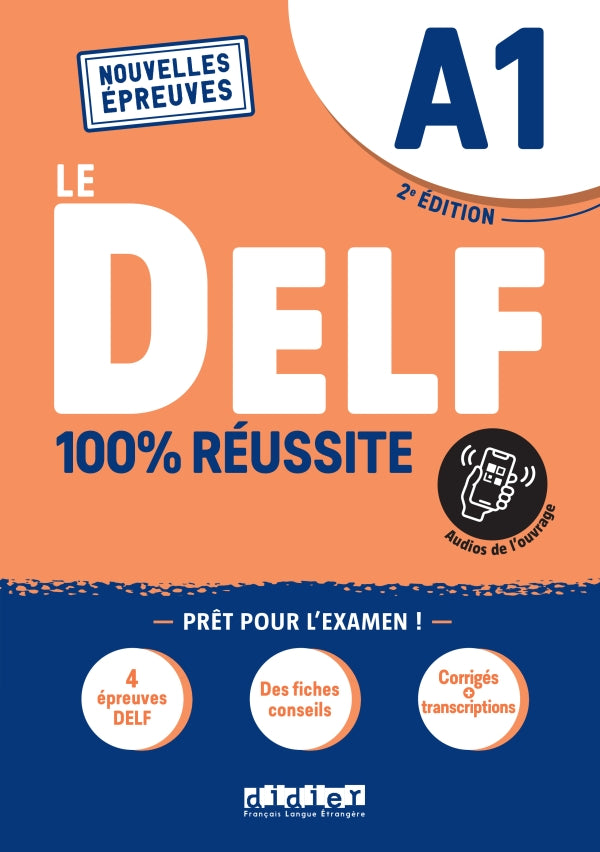 DELF A1 100% réussite - édition 2021-2022 - Livre + didierfle.app - 9782278102518 - Front cover