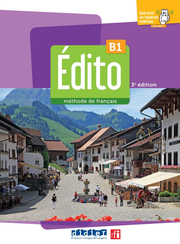 Edito B1 - 3ème édition - Livre + didierfle.app -9782278108541 - Front cover 
