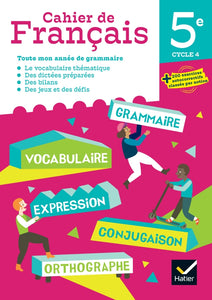 Cahier de Français 5e Éd 2023 - Cahier de l'élève - 9782401096943 - front cover
