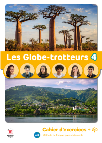 Les Globe-trotteurs 4 – Cahier d’exercices + audio MP3 - 9788411570244 - Front cover