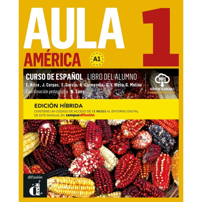 Aula América 1 - Edición híbrida - Libro del alumno + audio MP3 - 9788419236265 - Front cover