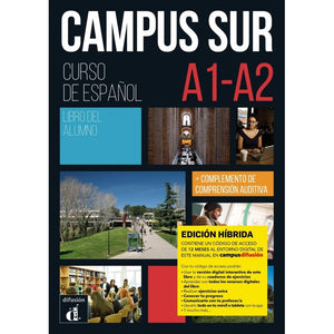 Campus Sur A1-A2 - Edición híbrida - Libro del alumno - 9788419236364 - Front cover