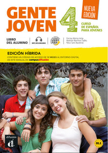 Gente joven Nueva edición 4 Ed. híbrida Libro del alumno + audio MP3. B1 - 9788419236456 - front cover