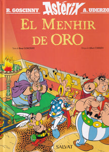 Asterix in Spanish - El Menhir de Oro - 9788469629673 - front cover.