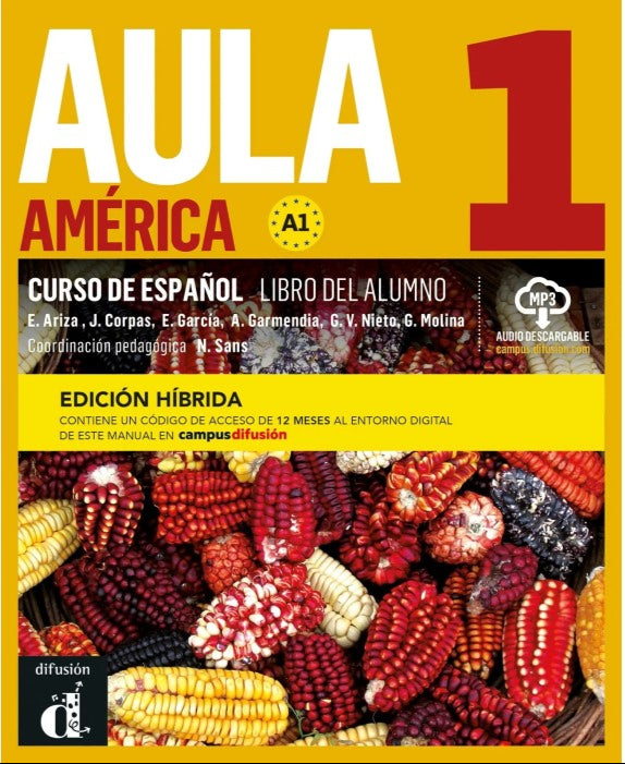 Aula América 1 - Edición híbrida - Libro del alumno + audio MP3 - 9788419236265 - front cover
