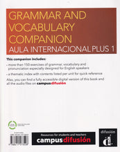 Aula Internacional Plus 1 - Grammar and Vocabulary Companion - Hybrid edition - 9788411573528 - back cover