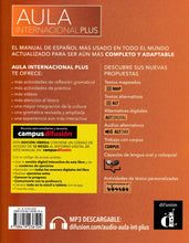 Aula internacional Plus 5 - Edición híbrida - Libro del alumno B2.2 + MP3 - 9788419236104 - back cover