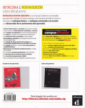 Bitácora Nueva edición 1 - Edición híbrida - Libro del alumno + audio MP3. A1 - 9788419236005 - back cover