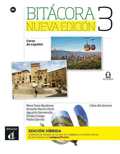 Bitácora Nueva edición 3 - Edición híbrida - Libro del alumno B1 + MP3 descargable - 9788419236029 - front cover