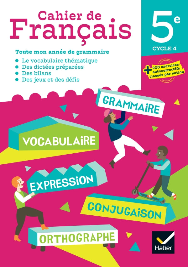 Cahier de Français 5e Éd 2023 - Cahier de l'élève - 9782401096943 - front cover