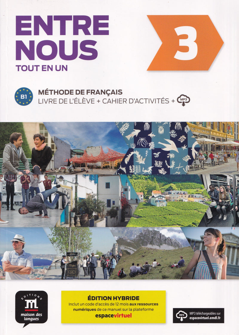 Entre nous 3 – Édition hybride – Tout en un + audio MP3 - 9788419236616 - front cover