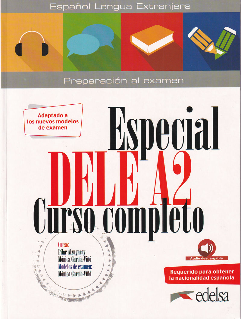 Especial DELE A2. Curso completo + audio download - 9788490817193 - front cover