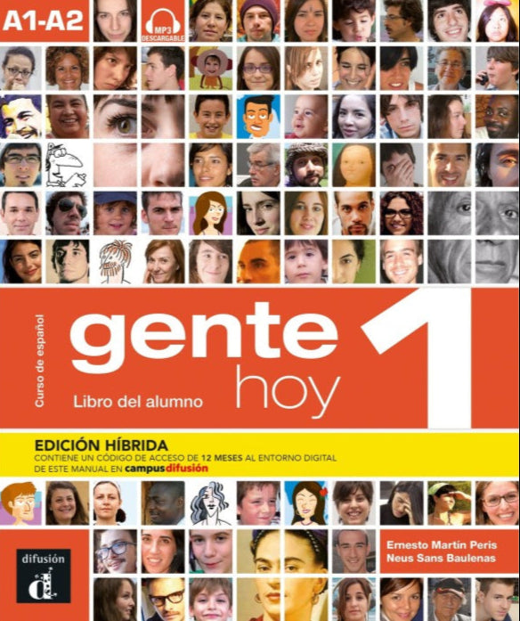 Gente hoy 1 - Edición híbrida - Libro del alumno + audio MP3. A1-A2 - 9788419236289 - front cover
