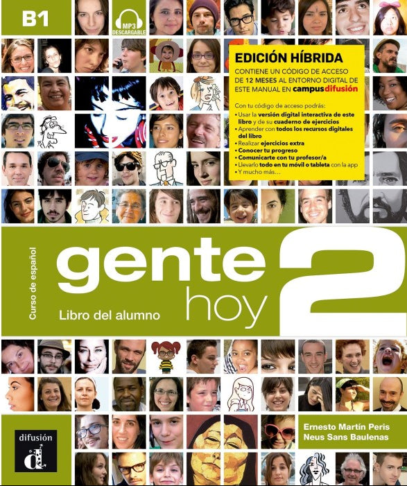 Gente hoy 2 - Edición híbrida - Libro del alumno + mp3 (B1) - 9788419236296 - front cover