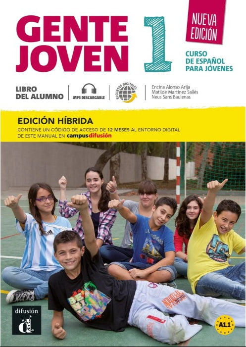 Gente joven 1 Nueva edición - Edición híbrida - Libro del alumno + audio MP3 - 9788419236425 - Front cover