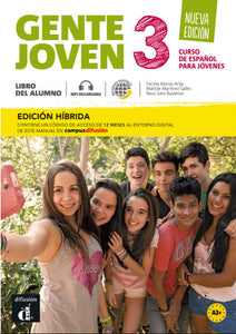 Gente joven  3 - Ed. híbrida - Libro del alumno + audio MP3. Nueva edición. A2 - 9788419236449 - front cover