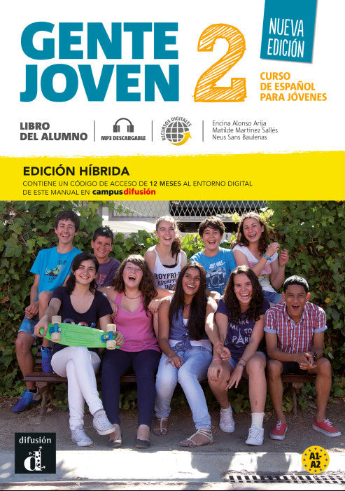 Gente joven Nueva edición 2 Ed. híbrida Libro del alumno + audio MP3. A1-A2 - 9788419236432 - front cover