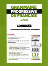 Grammaire progressive du français - Niveau avancé (B1/B2) - Corrigés - 9782090381986 - back cover