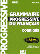 Grammaire progressive du français - Niveau avancé (B1/B2) - Corrigés - 9782090381986 - front cover