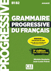 Grammaire progressive du français - Niveau avancé (B1/B2) - Livre + Audio téléchargeable - 9782090363173 - front cover