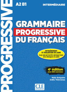 Grammaire progressive du français - Niveau intermédiaire (A2/B1) - Livre + CD + Appli-web - 4ème édition - 9782090381030 - front cover