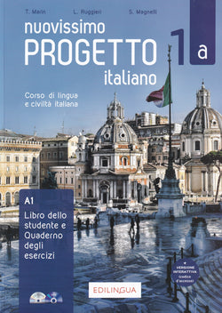 Nuovissimo Progetto italiano 1a - Libro dello studente + Quaderno degli esercizi + audio CD + DVD + IDEE online code- 9788899358440 - front cover
