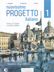 Nuovissimo Progetto italiano 1 + IDEE online code – Quaderno degli esercizi. A1-A2 - 9788899358525 - front cover