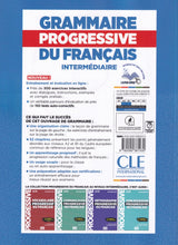 Grammaire progressive du français - Niveau intermédiaire (A2/B1) - Livre + CD + Appli-web - 4ème édition - 9782090381030 - back cover