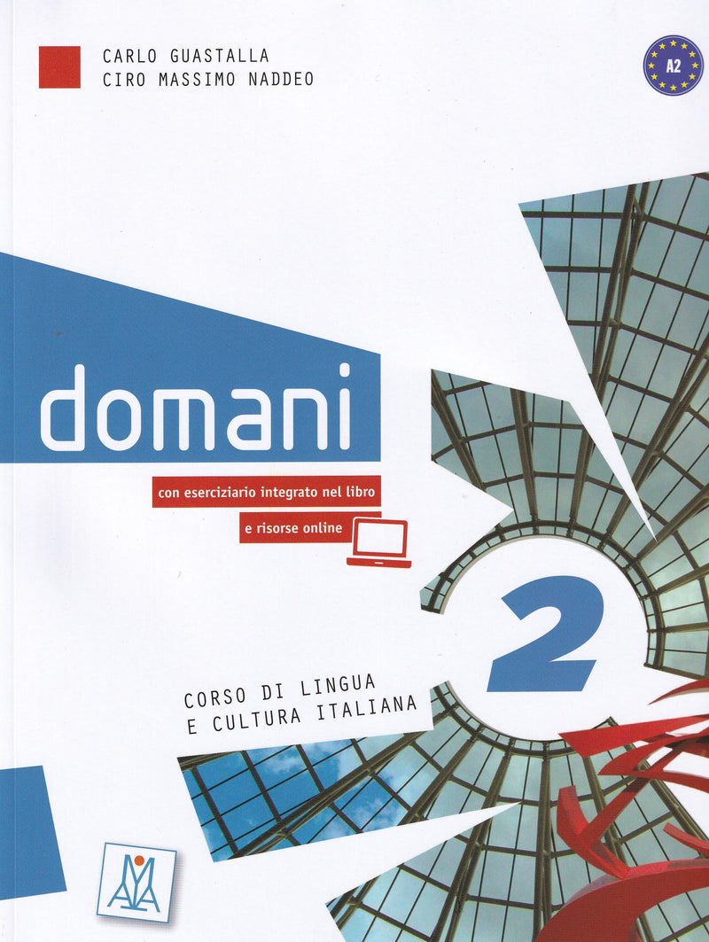 Domani 2 - Book + DVD + online audio + video. A2 - 9788861822610 - front cover