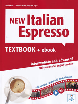 NEW Italian Espresso intermediate/advanced Book + ebook - 9788861826892 - front cover