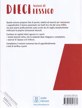 DIECI lezioni di lessico - A1/A2 - 9788861827837 - back cover
