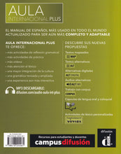 Aula Internacional Plus 4 - Libro del alumno + audio download. B2.1 - 9788418224461 - back cover