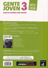 Gente joven 3 Nueva edición - Libro del alumno - 9788415846314 - back cover