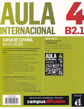 Aula Internacional 4 - Libro del alumno + ejercicios + audio download. B2.1. Nueva edicion - 9788415620853 - back cover