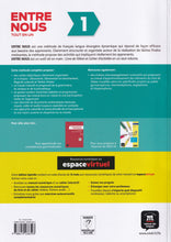 Entre Nous 1 - EDITION HYBRIDE - Livre de l'eleve + Cahier d'activites (A1) + online audio - 9788419236593 - back cover