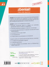 ¡Genial! A1 - Curso de español (Nueva edición) + digital - 9788418731174 - back cover