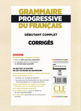 Grammaire progressive du français - Niveau débutant complet (A1.1) - Corrigés - 2ème édition - 9782090384529 - back cover
