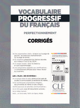 Vocabulaire progressif du français - Niveau perfectionnement (C1/C2) - Corrigés - 9782090384543 - back cover