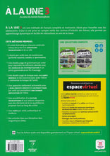 À la une 3 – Édition hybride – Livre de l’élève + audio MP3 - 9788419236777 - back cover